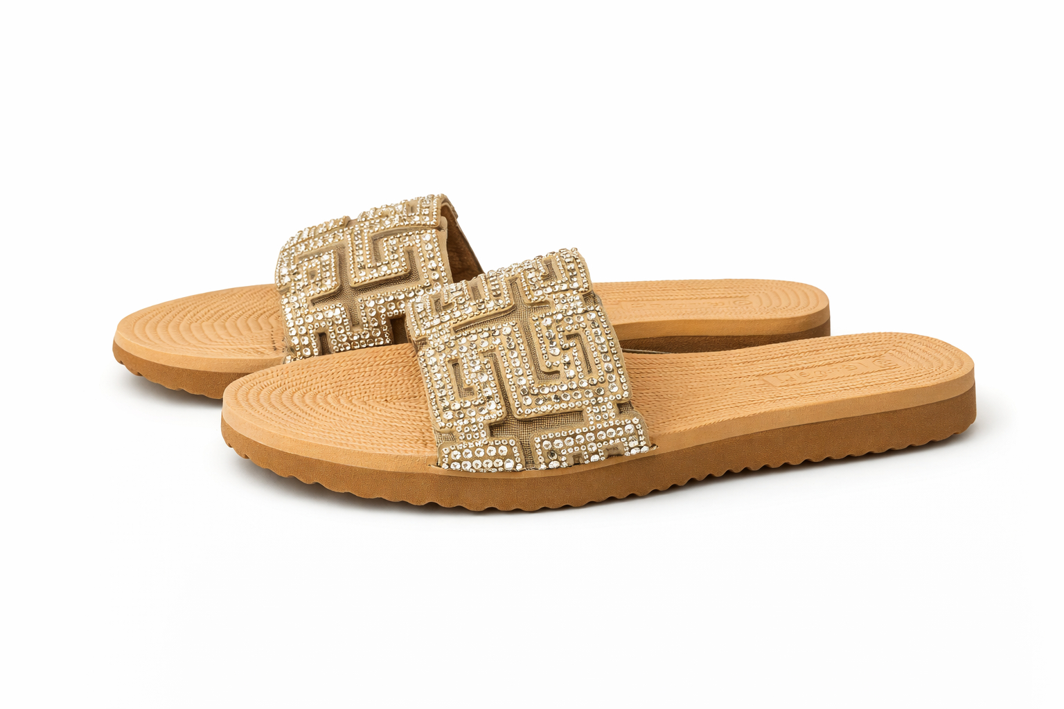Women Embellished Flat Slide Sandals